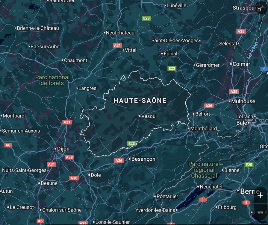Carte de la Haute-Saône